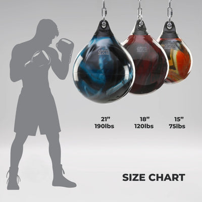 18" 120lb. Aqua Punching Bag - Fireball Orange