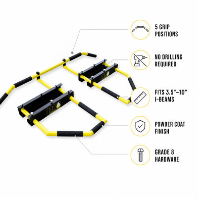 I-Beam Pull Up Bar 5 grip positions