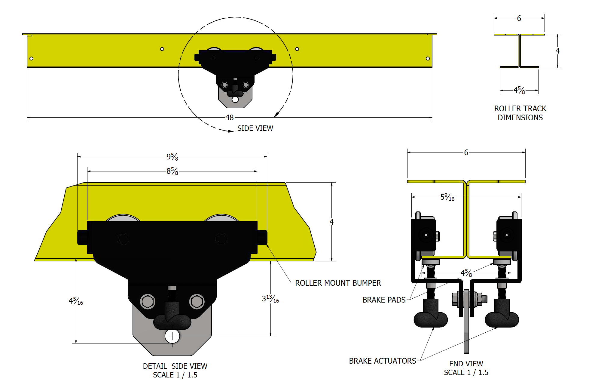 Roller Mount Track Combo