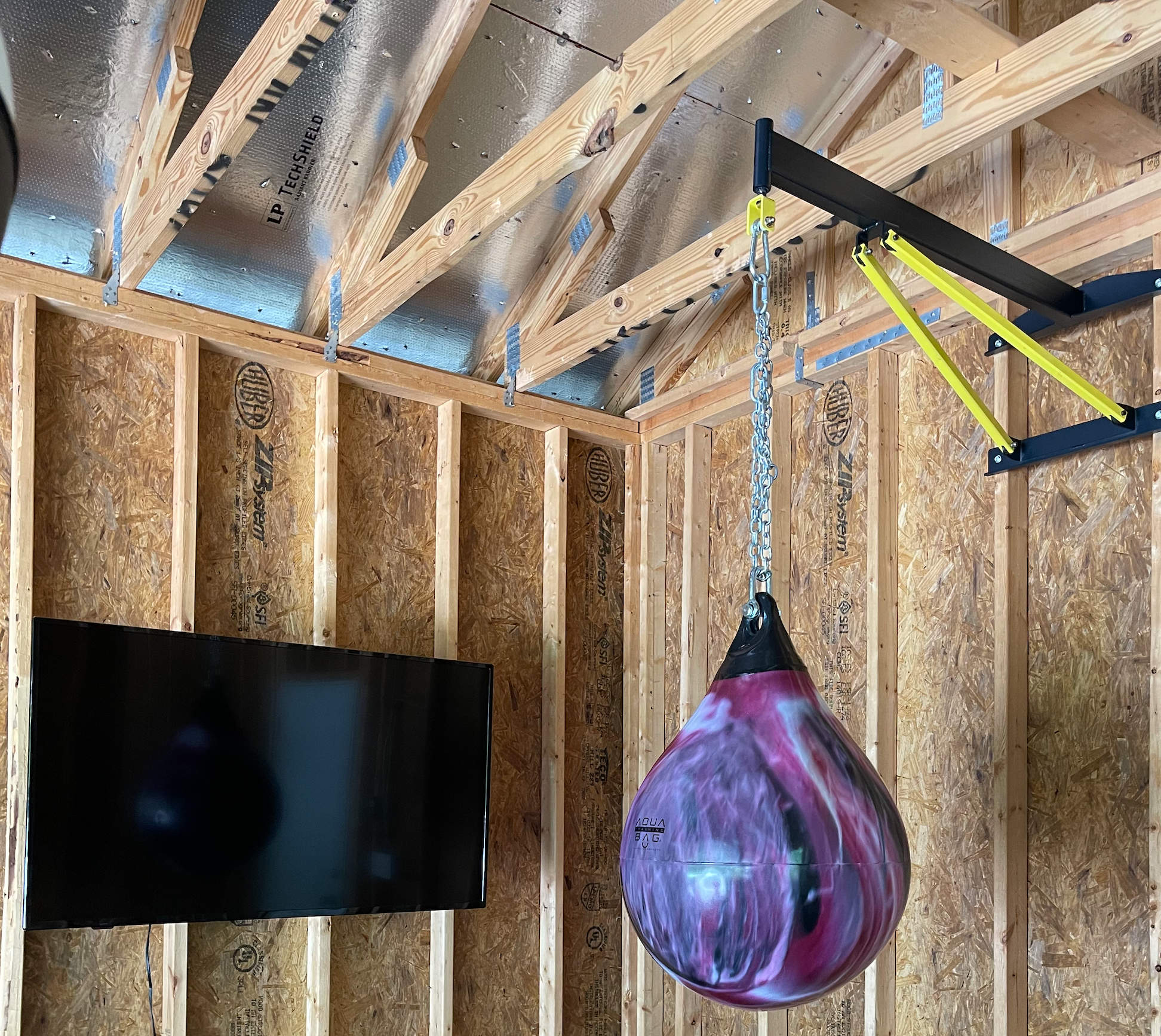 Punching bag top wall stand